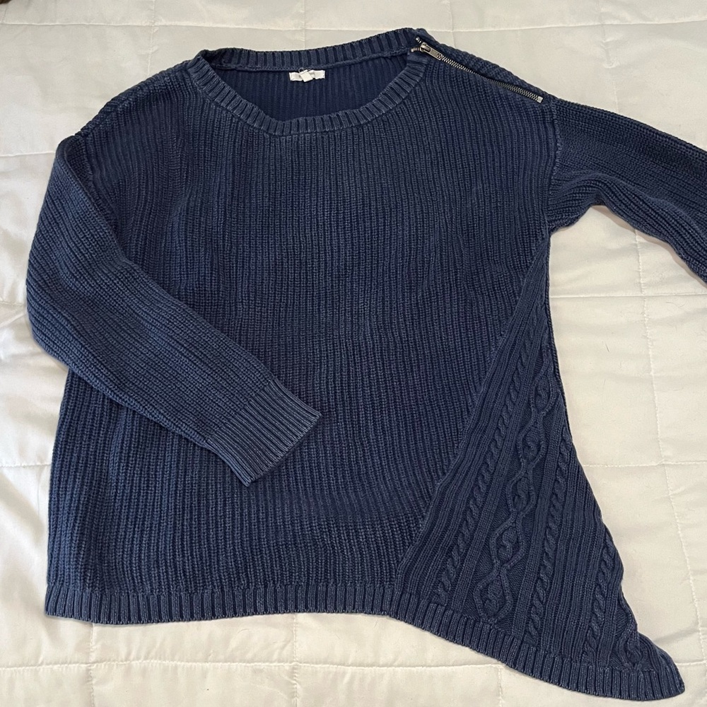 Blue knit sweater
